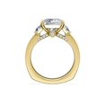 thumbnail image 2 of 1.00 T.C.W Princess Shape Natural Diamond Latest Design Three Stone Wedding Ring for Women Solid 18K Yellow Gold Size 8, 2 of 8