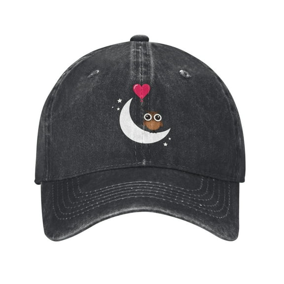 Owl Heart Moon Pattern Baseball Cap Men'S Women'S Fashion Hat Vintage Adjustable Unisex Casquette