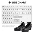 thumbnail image 2 of 1 Pair Round Head Low Mouth High Heels Stylish Female High-heeled Shoes (Black), 2 of 3