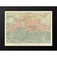 thumbnail image 2 of Baedeker 18x14 Black Modern Framed Museum Art Print Titled - Cities Near Berlin Germany - Baedeker 1914, 2 of 5