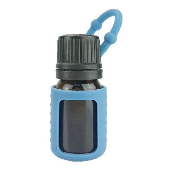 Mini botellas de vacías pequeñas de 5 ml, botellas de aceite esencial de botella de ámbar con Azul Colcomx Estuche para botella de aceite esencial