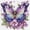 B, variant on Butterfly Stamped Cross Stitch Kits for Adults, Flowers Needlepoint Counted Cross Stitch Kits for Beginner, Printed Dimensions Embroidery Kit Art Craft for Home Wall Decor Gift 13.8x13.8 Inch A