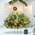 thumbnail image 2 of HLONK Faux Holiday Planter Filler - Christmas Holiday Planter Decorations - LED Holiday Planter Greenery Outdoor Holiday Planter With Lights Prelit Decor - Planting Christmas Trees in the, 2 of 9