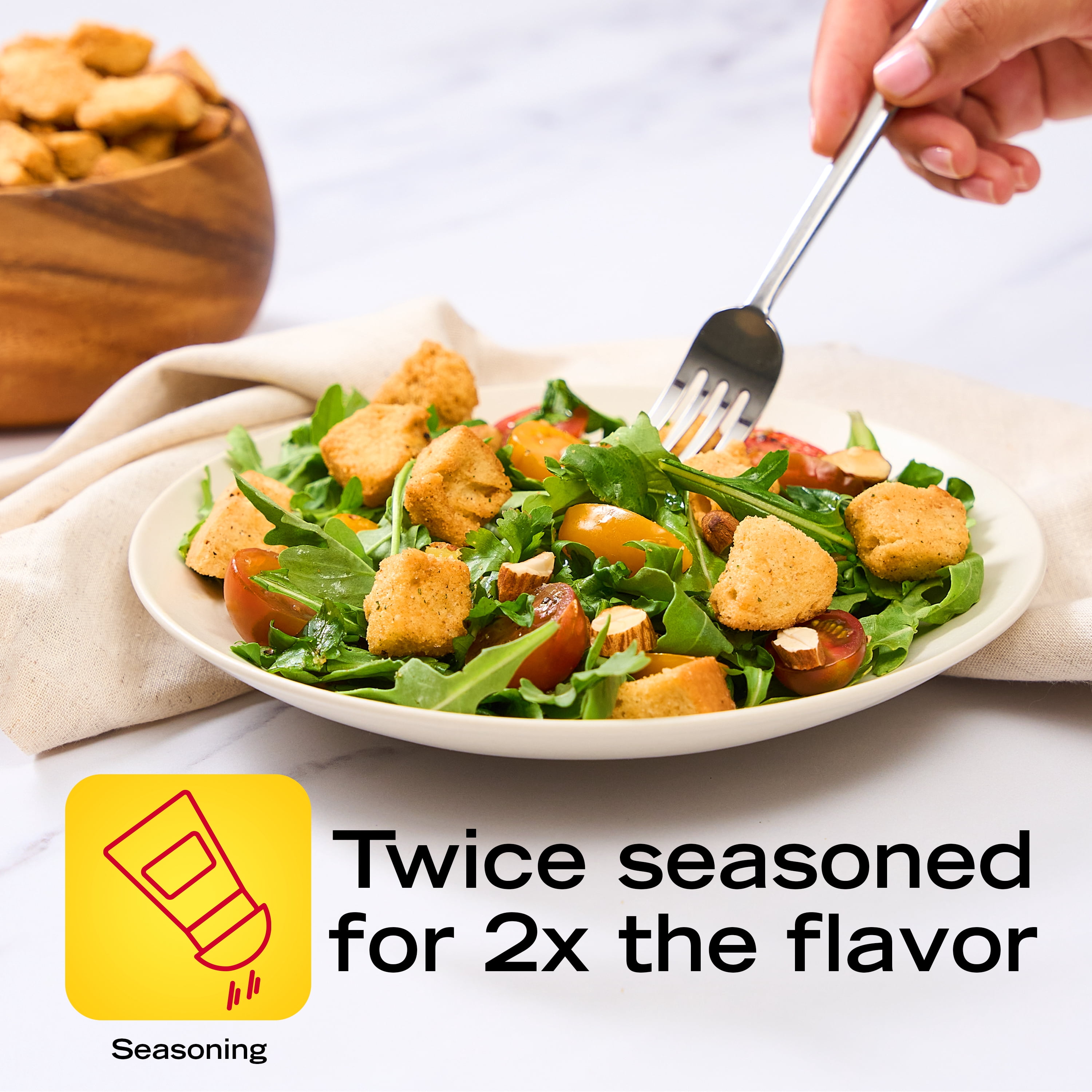 (12 pack) New York Bakery Texas Toast Seasoned Croutons, 5 oz Bag