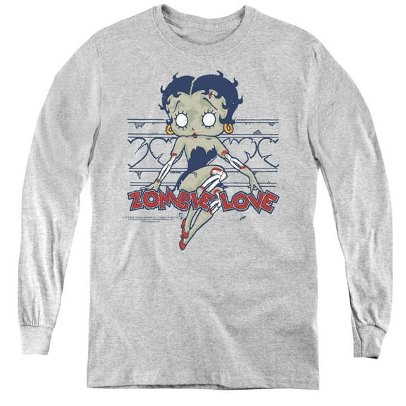 Betty Boop - Zombie Pinup - Youth Long Sleeve Shirt - X-Large