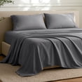 thumbnail image 3 of Bare Home Ultra-Soft Flat Sheets - Premium 1800 Collection - Brushed - Queen, Gray, 3 of 8