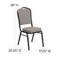 thumbnail image 5 of Flash Furniture HERCULES Series Crown Back Stacking Banquet Chair in Gray Fabric - Black Frame, 5 of 13