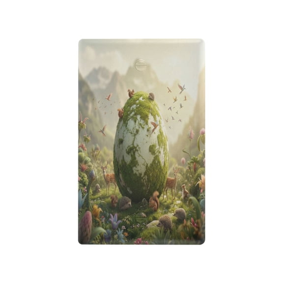 Light Switch Cover Switch Plate Outlet Cover Plug Cover for Electrical Unused Outlet Cover Giant Egg with Green Moss