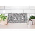 thumbnail image 4 of Together Always White Floral Soft Grey 20 x 10 Wood Wall Sign Plaque, 4 of 4