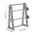 thumbnail image 2 of YSNOOWE Decorative Piece Mini Barbell Rack Plastic Grey 1Pack For Office Decor Fitness Enthusiasts, 2 of 8