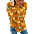 thumbnail image 2 of Chandails en Molleton Pulls Décontractés Confortables Tenues de Mode Automne 2023 Vêtements Décontractés pour Femmes Col Rond Manches Longues Mode Imprimée Chandail à Capuchon Sans Capuche, 2 of 5