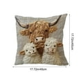 thumbnail image 3 of Cinvoph Short Lint Pillow Cover Double-Sided Cute Animal Embroidery Pillowcase for Sofa Bedroom Living Room Home Decoration 18", 3 of 6