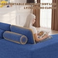 thumbnail image 5 of Daluvenix 112" L Shaped Modern Modular Sectional Curved Sofa Minimalist Style Comfy Cloud Couch for Living Room Apartment Boneless Couches Left Facing Chaise, 5 of 11