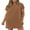 Brown, variant on DOKOTOO Women's Casual Dresses Straight Loose Crew Neck Summer T Shirt Dress Short Sleeve Ribbed T-shirt Mini Dress Holiday Vacation with Pocket Brown Size L US12-14