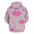 thumbnail image 3 of Pink Lips Lipstick Pattern 3D Print Hoodie Men Women Autumn Thin Pullover Sweatshirt Vintage Streetwear Tops, 3 of 6