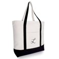 thumbnail image 1 of DALIX Personalized Tote Bag Monogram Black - L, 1 of 4