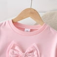 thumbnail image 5 of REDARER Girls Winter Outfits Sets Long Sleeve Round Neck Top with Big Bow and Mesh Bottom Pants Toddler Clothes,Kids Clothing,Size:4-5 Years, 5 of 7