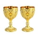 thumbnail image 4 of 2 piezas de vaso de vino de aleación portátil, decorativo, diseño retro, hecho a mano, novedoso, para beber, regalos de cumpleaños, , copa amarillo dorado, 4 of 8