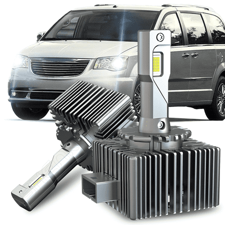 For Chrysler Town & Country 2008-2016 D1S Low Beam Pack of 2 Combo Led Headlights 4000 Lumens Super White 6500k Kits Canbus Ready HID Replacement