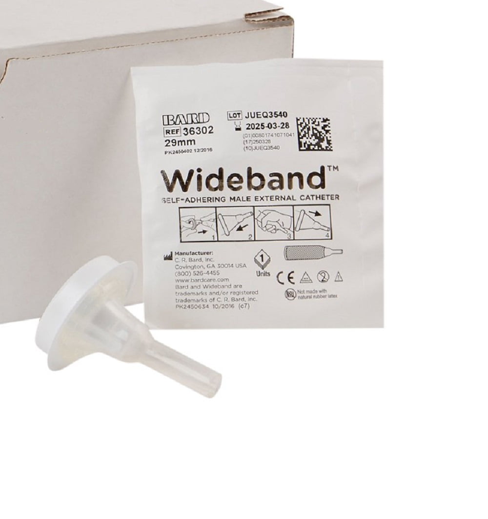 100 Self-adhering External Catheter 28mm Latex condom Cath Medium 28 mm 