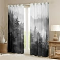 thumbnail image 2 of Feelyou Grey Pine Tree Black Out Curtains, Rustic Nature Curtains Pack of 2 (42x63 Each), 2 of 6