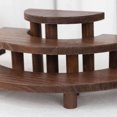 thumbnail image 5 of Efavormart Set of 3 Rustic Brown Wood 3-Tier Semicircle Dessert Pedestals, Half Moon Cupcake Display Risers 7", 13", 18", 5 of 11