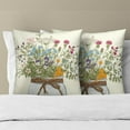 thumbnail image 3 of Summer Wildflower Throw Pillow Covers 16 X 16 Inch, Nature Flower in Vase Square Pillowcase Set of 2 Cotton Linen Cushion Case for Couch Sofa Home Farmhouse Decor, 3 of 6