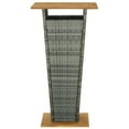 thumbnail image 1 of vidaXL Bar Table Grey 60x60x110 cm Poly Rattan and Solid Acacia Wood, 1 of 5
