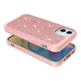 thumbnail image 2 of for Apple iPhone 12 MINI (5.4inch) with Screen Protector Phone Case Glitter Shock proof Edge Scratch Shield Hybrid Layers Slim Bumper Cover (Rose Gold), 2 of 4