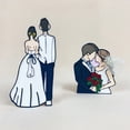 thumbnail image 3 of Techinal 5Pcs Wedding Photos Gypsum Line Drawing Mold Bride Groom Resin Mold Home Decor, 3 of 16
