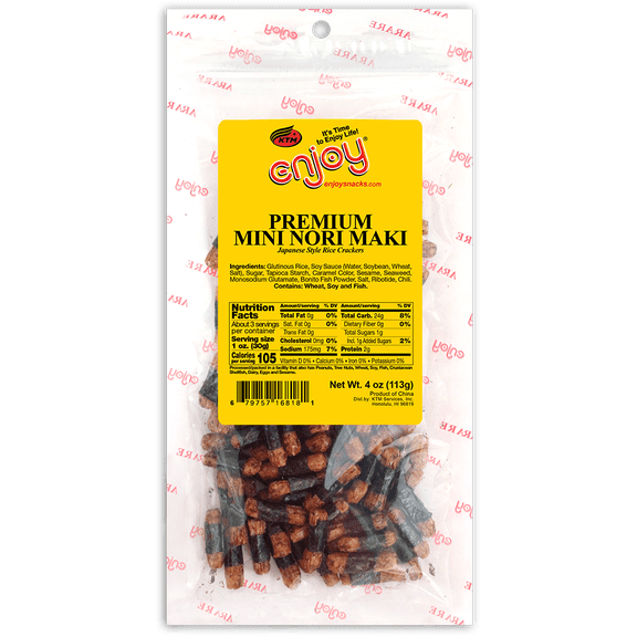 Enjoy Hawaii Mini Nori Maki Arare Style Japanese Crackers 4 oz.