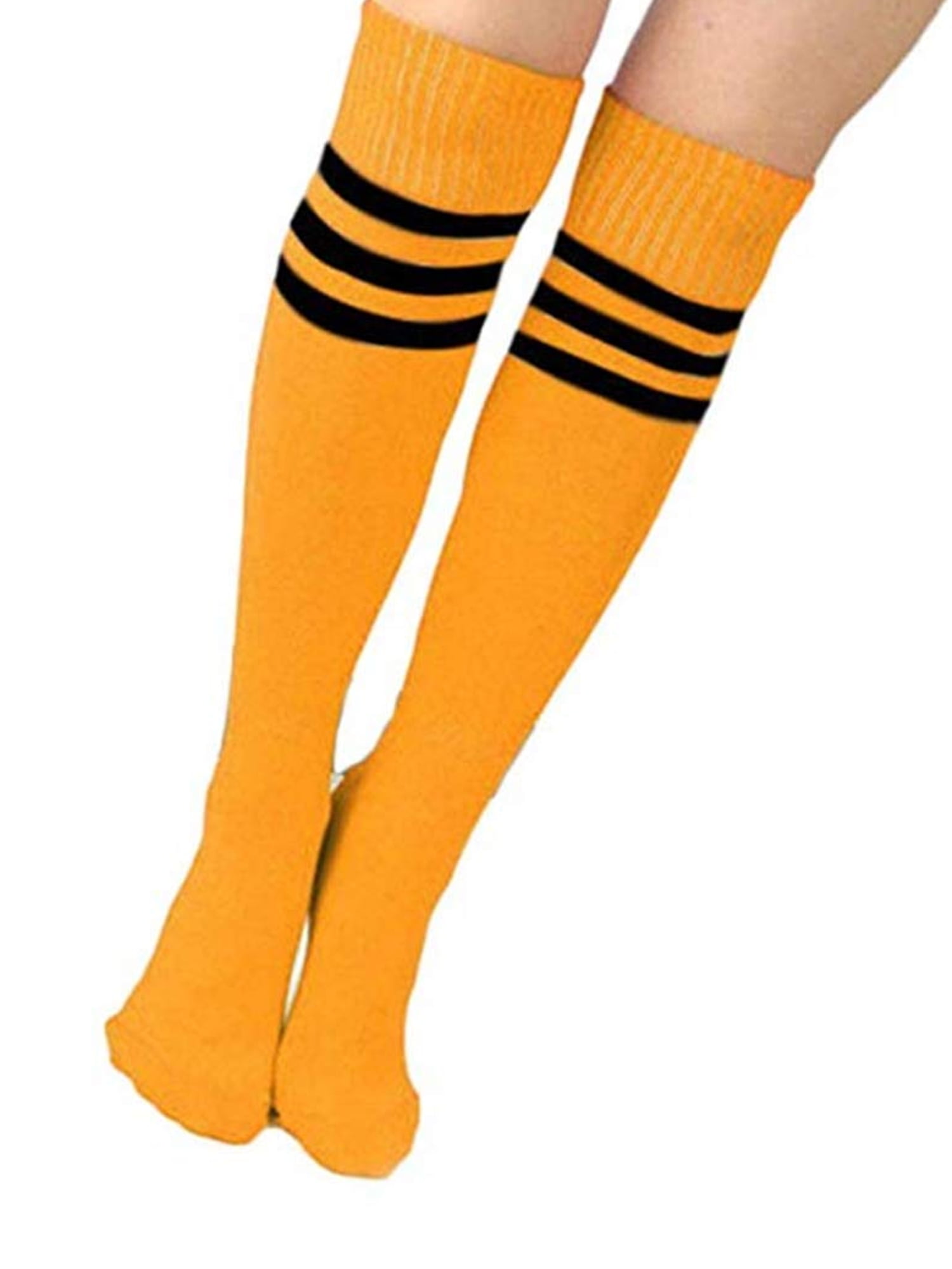 Striped Knee High Football Socks Soccer Hockey Sport Long Tube Stocking