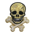 thumbnail image 3 of Altotux Gold Silver Pink Skull Self Adhesive Iron On Applique Sticker Patch 1 pc (Gold), 3 of 3
