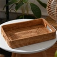 thumbnail image 4 of Storage Basket Drawer Woven Multifunctional Small Size 21*11*4.5cm 1*Storage Basket Handicraft Autumn Vine Storage Basket Drawer Woven Tray Basket Table Top Fruit Basket Key Plate Colanlan, 4 of 9