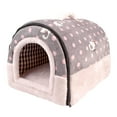thumbnail image 2 of Cama para perros y gatos, tienda para mascotas, cama tipo cueva, suave, interior, lavable, casa para gatos autocalentable, nido para perros, caniche, L, 2 of 8