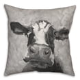 thumbnail image 2 of Creative Products Gray Painted Cow 18x18 Indoor / Outdoor Pillow, 2 of 3
