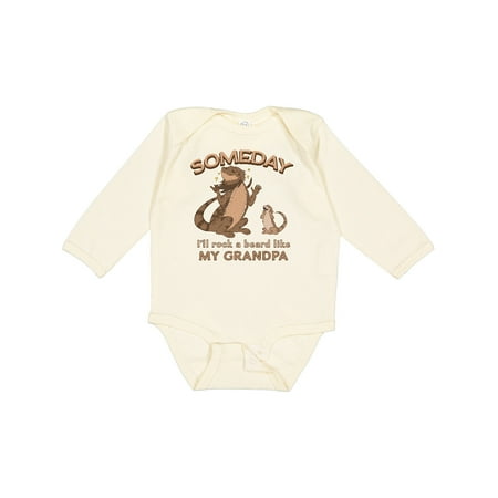 

Inktastic Someday I ll Rock a Beard Like My Grandpa-Bearded Dragons Gift Baby Boy or Baby Girl Long Sleeve Bodysuit