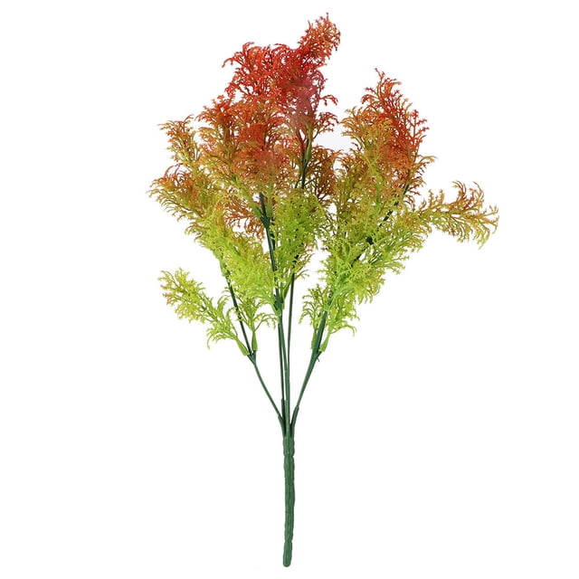 Decoración de plantas artificiales con forma de alga naranja para jardines interiores y hogares