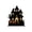 B, variant on Halloween Wooden Craft Tabletop Decor, Cartoon Pumpkin Haunted House Wood Ornament, Festive Desktop Decoration for Halloween Party Home