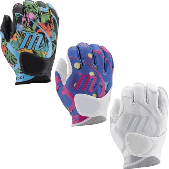 Marucci Adult Verge Fastpitch Softball Batting Gloves Blue/Green Small