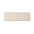 thumbnail image 5 of Linon Kacie 62" Wide Buttun Tufted Bench, Dark Espresso with Natural Linen, 5 of 12