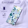 thumbnail image 6 of ULAK Case for iPhone 15 Pro Max Wallet, Kickstand Folio Flip Leather Phone Case with Cards Holder for Apple iPhone 15 Pro Max for Women Girls,Blue Flower, 6 of 9