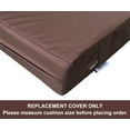 thumbnail image 3 of 2 Pack Brown Water-resistant Covers 20"x18"x4" for Outdoor Patio Seat Cushions, 3 of 7
