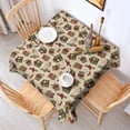 thumbnail image 2 of Beige Christmas Gift Pattern Square Tablecloth,Waterproof Square Table Cover,Wipeable Spillproof Washable Table Cover for Home Kitchen Party Decor 60"x60"(152x152cm), 2 of 6
