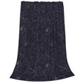 thumbnail image 2 of Pofeuu Copper-Gold Gloss Outline Peony Print Ultra-Soft Micro Fleece Blanket,for Bed Or Sofa,All Season Throw Blankets Flannel Blanket-40"x30", 2 of 7