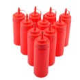 thumbnail image 1 of Dispensador de condimentos de plástico de 340 ml, 10 unidades por juego, para salsa, aceite, crema y vinagre (rojo), 1 of 13