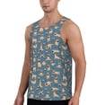 thumbnail image 2 of Lsque French Bulldog Yoga Pattern Mens Tank Tops Muscle Athletic Quick Dry Sleeveless Workout Fitness T Shirts Beach Tank Top, Loose-fit Sleeveless Shirt for Men-X-Large, 2 of 7