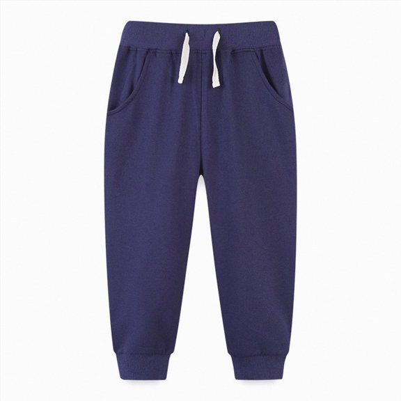 WUANDIXFA Joggers for Boys 12 18 24 Months 3T 4T 5T 6T Toddler Baby Ankle Length Sports Pants Children's Trousers Pants,Navy,5-6 Years