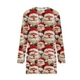 thumbnail image 4 of Craaazy Women's Christmas Printed Tops Fuzzy Lined Long Sleeve Shirts Essential for Cold Days Gifts, 4 of 6