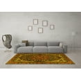 thumbnail image 3 of Ahgly Company Machine Washable Indoor Round Persian Yellow Traditional Area Rugs, 6' Round, 3 of 4